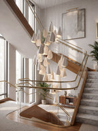 Brush Art Glass Chandelier