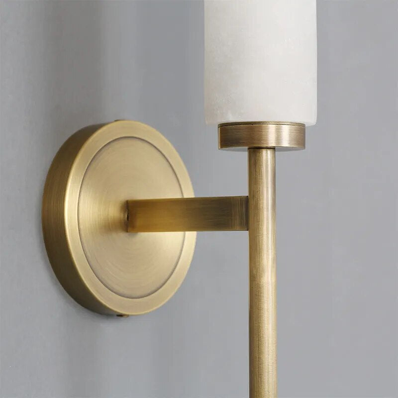 Burston Alabaster Wall Sconce material and finish detail