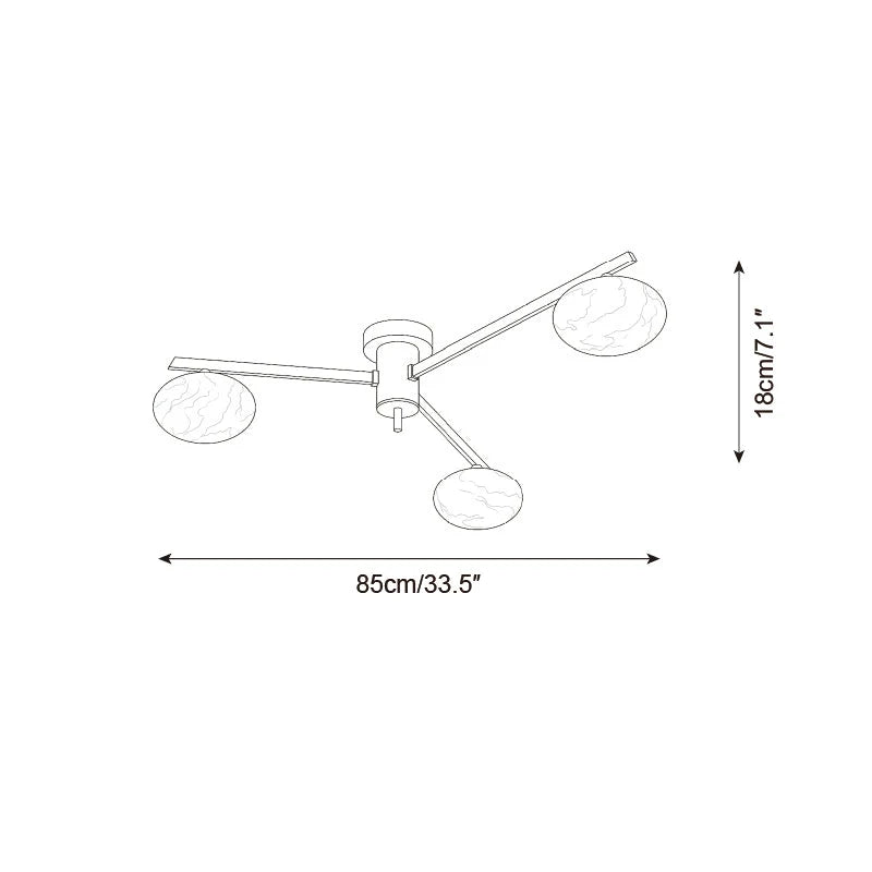 Caelvane Alabaster Flush Mount Ceiling Light, product view 5