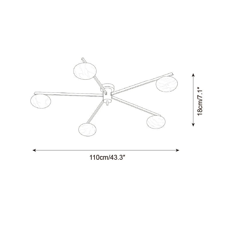 Caelvane Alabaster Flush Mount Ceiling Light, product view 6
