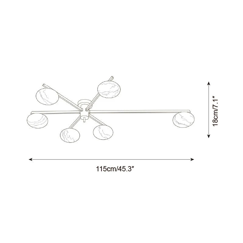 Caelvane Alabaster Flush Mount Ceiling Light, product view 7