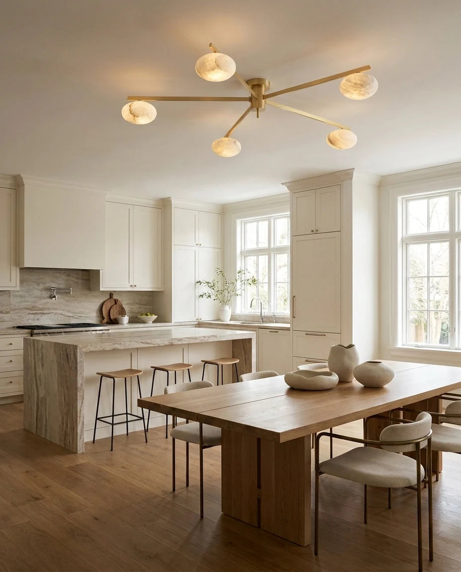 Caelvane Alabaster Flush Mount Ceiling Light, product view 14