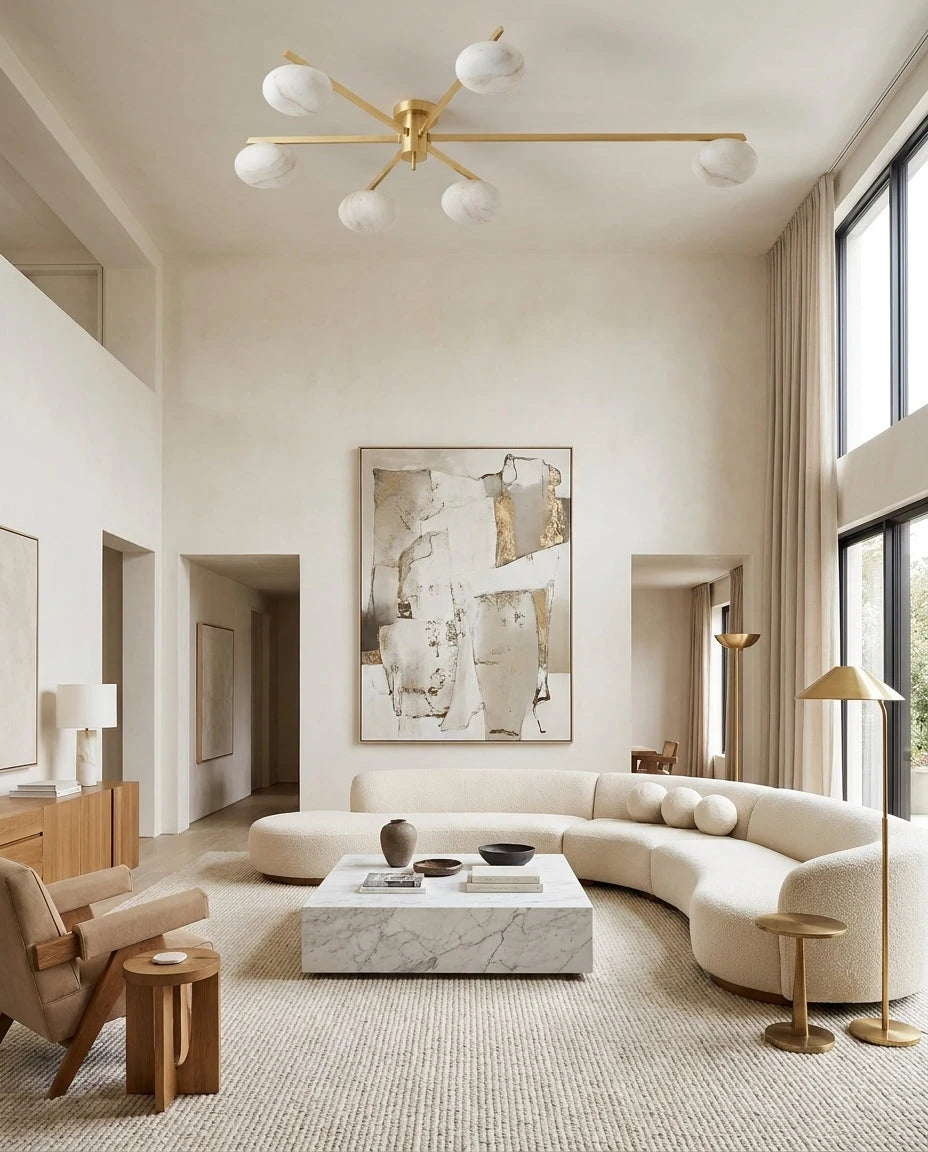 Caelvane Alabaster Flush Mount Ceiling Light, product view 16