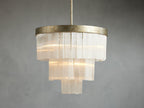 Cameron 3 Tier Selenite Chandelier by Bling Lighting Studio