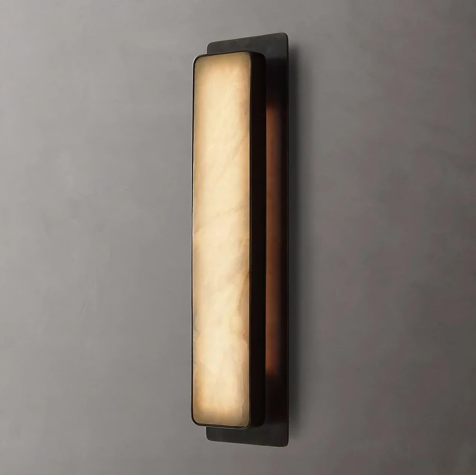 Capri Alabaster Wall Sconce material and finish detail