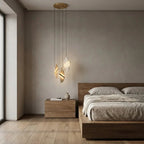 Cascading Alabaster Slab Chandelier by Bling Lighting Studio