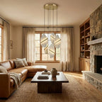 Cascading Alabaster Slab Chandelier by Bling Lighting Studio