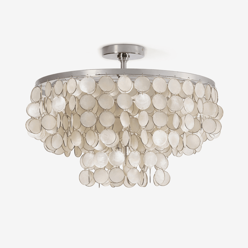 Pearl Shell Ceiling Lamp by Bling Lighting Studio