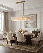 Celavora Alabaster Disc Linear Chandelier, product view 2