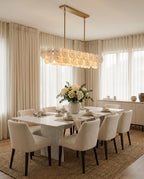 Celavora Alabaster Disc Linear Chandelier, product view 10