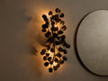 Ceramic Leaf Grand Wall Sconce with 4 Lights in bronze / ebony finish