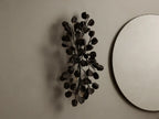 Ceramic Leaf Grand Wall Sconce with 4 Lights in bronze / ebony finish, product view 2