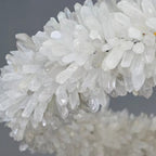 Cervine Quartz Stone Round Clear Geode Quartz Crystal Ring Chandelier by Bling Lighting Studio