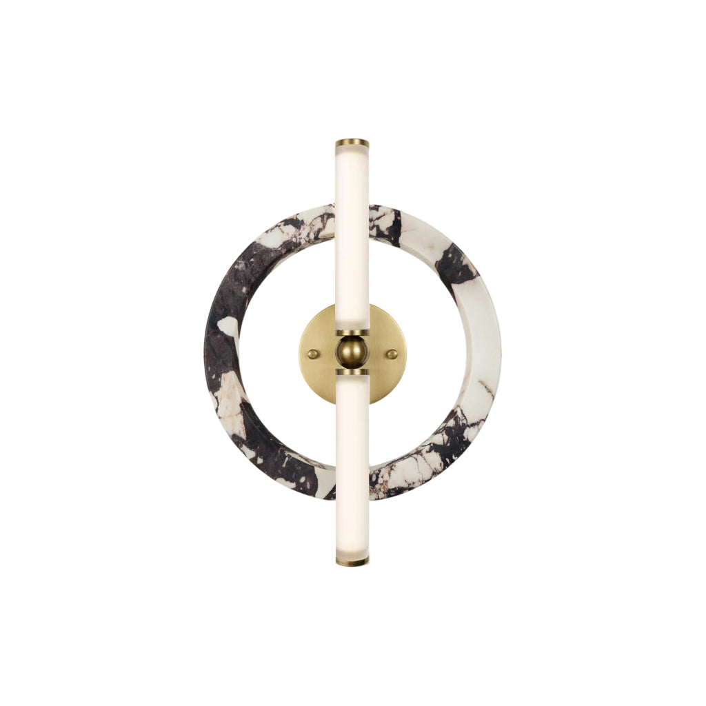 Circular Marble Ring LED Wall Sconce, product view 1