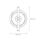 Circular Marble Ring LED Wall Sconce, product view 4