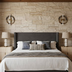 Circular Marble Ring LED Wall Sconce, product view 7
