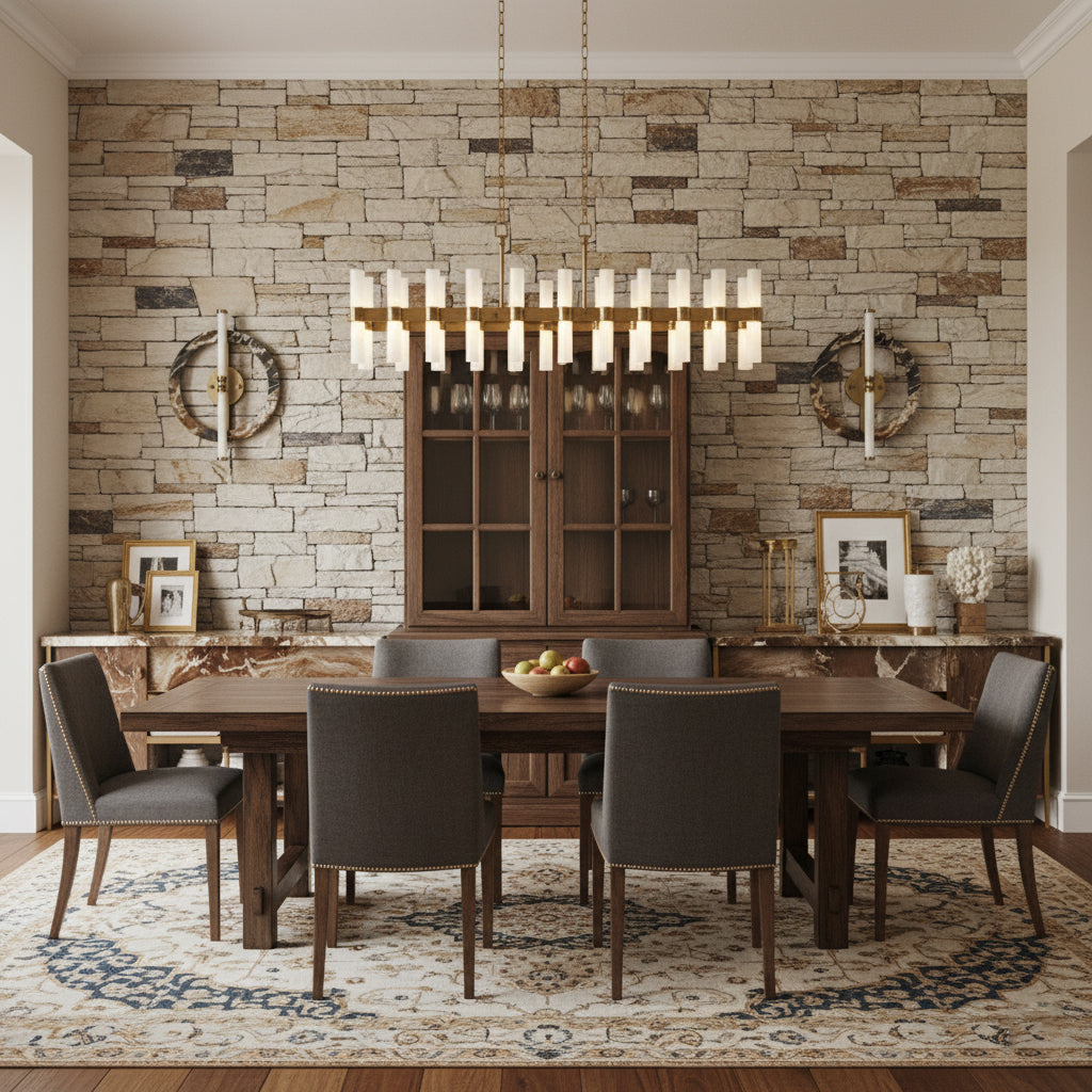 Circular Marble Ring LED Wall Sconce, product view 8