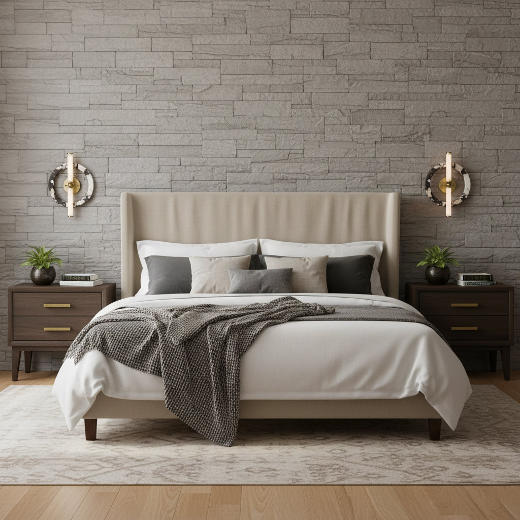 Circular Marble Ring LED Wall Sconce, product view 13