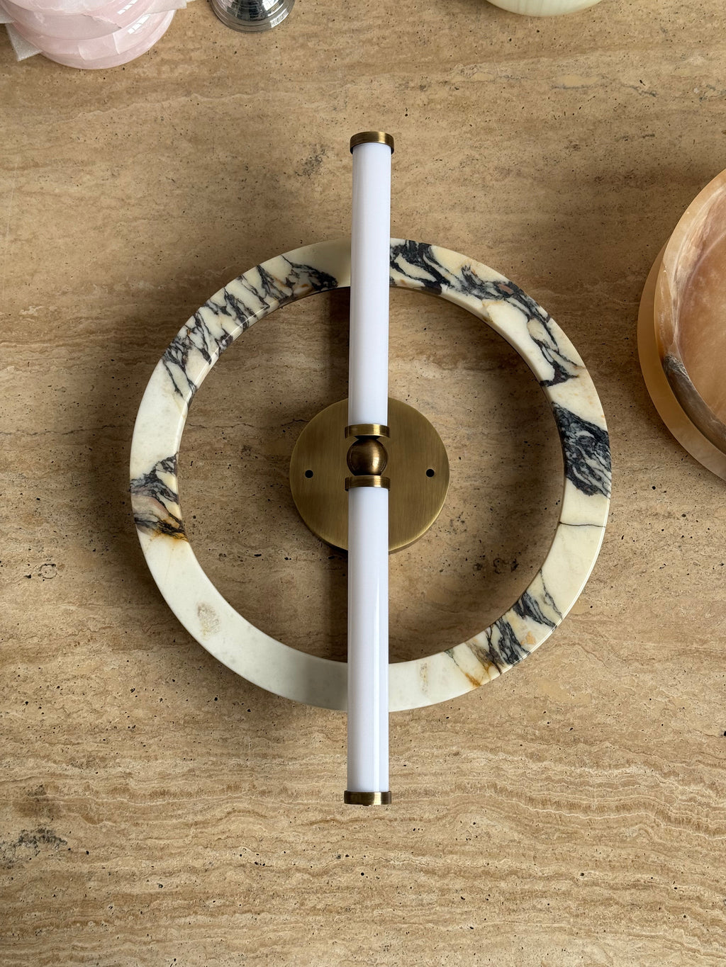 Circular Marble Ring LED Wall Sconce, product view 25