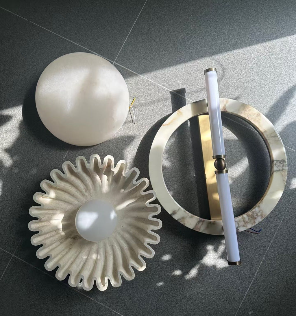 Circular Marble Ring LED Wall Sconce, product view 27