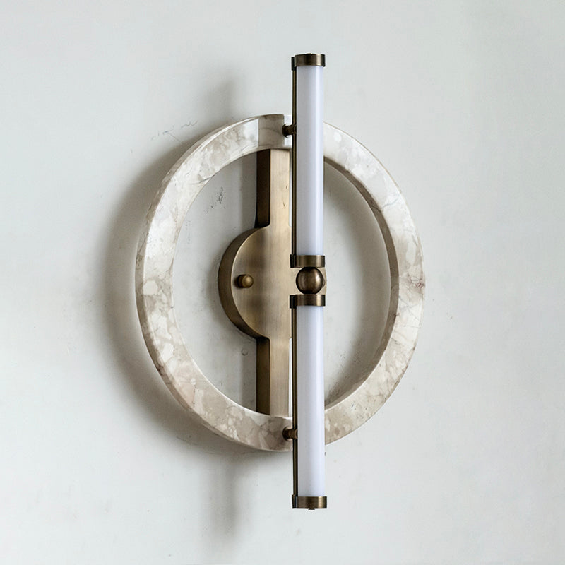 Circular Marble Ring LED Wall Sconce, product view 45