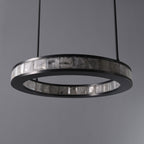Clayhart-O Rock Crystal Pendant Bronze by Bling Lighting Studio