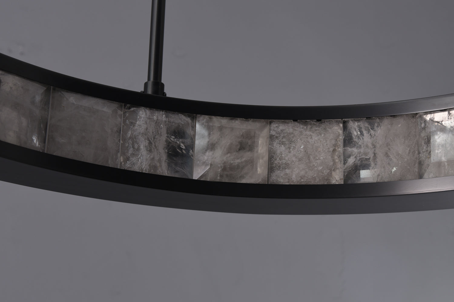 Clayhart-O Rock Crystal Pendant Bronze by Bling Lighting Studio