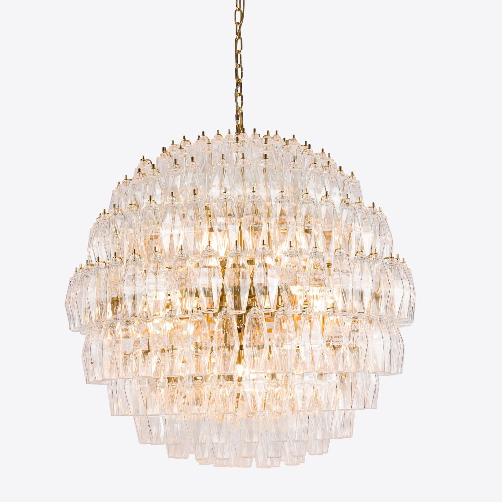 Clear Sorrento Chandelier 28"