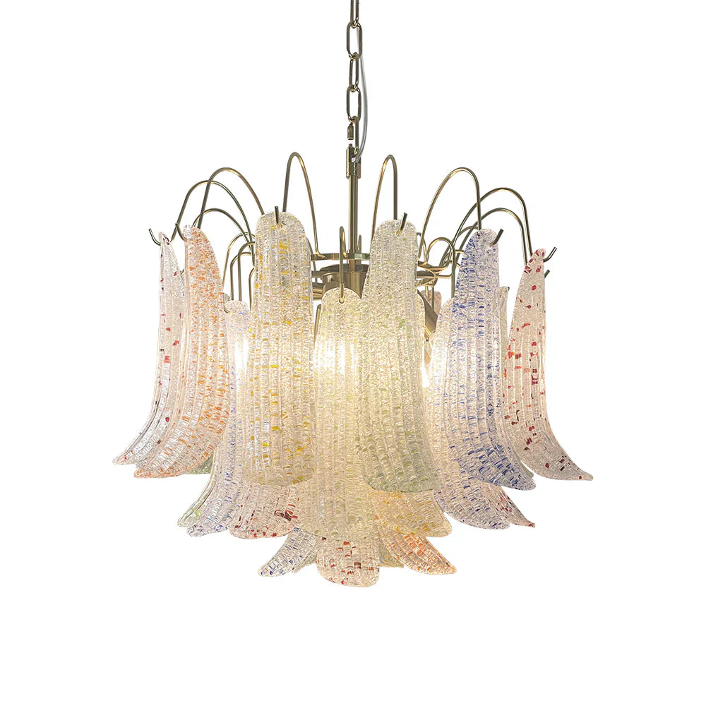 Colorful Murano Glass Chandelier by Bling Lighting Studio