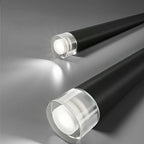 Contemporary Black LED Pendant Light for Stairwell black finish view