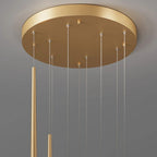 Contemporary Black LED Pendant Light for Stairwell living room entryway view