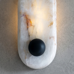 Contemporary Capsule Alabaster Wall Light by Bling Lighting Studio