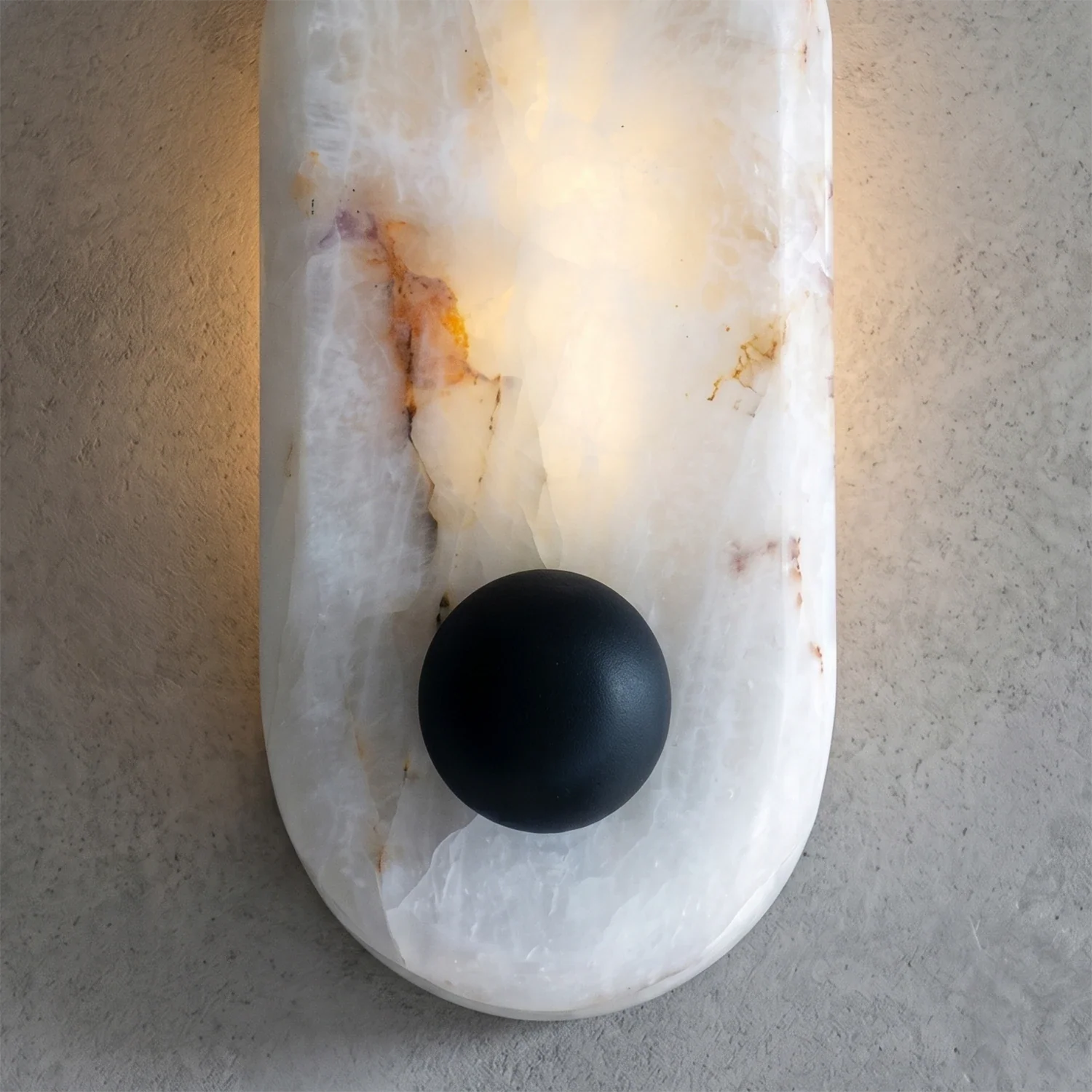Contemporary Capsule Alabaster Wall Light by Bling Lighting Studio
