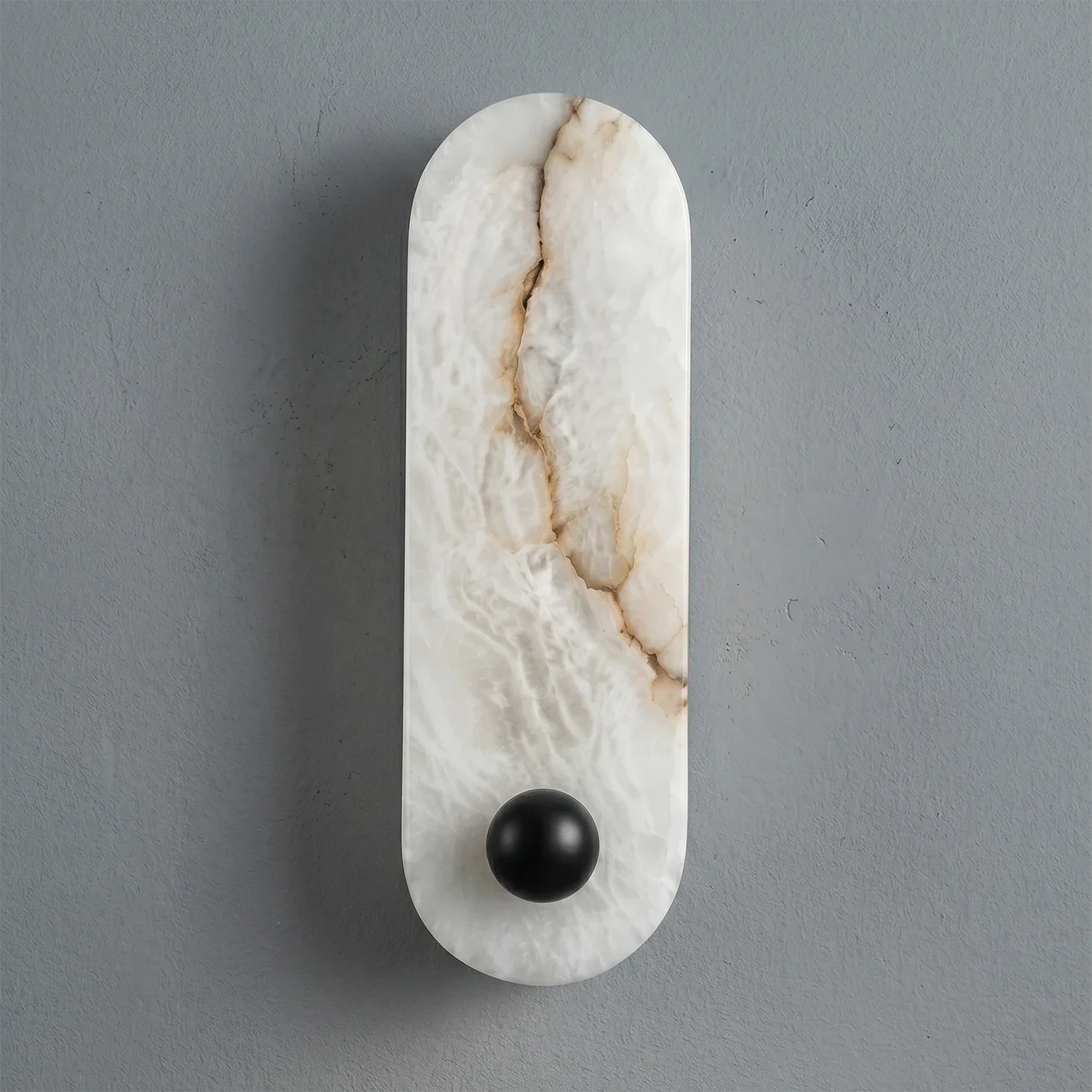 Contemporary Capsule Alabaster Wall Light by Bling Lighting Studio