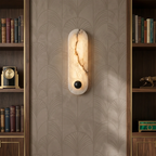 Contemporary Capsule Alabaster Wall Light by Bling Lighting Studio