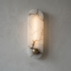 Contemporary Capsule Alabaster Wall Light by Bling Lighting Studio
