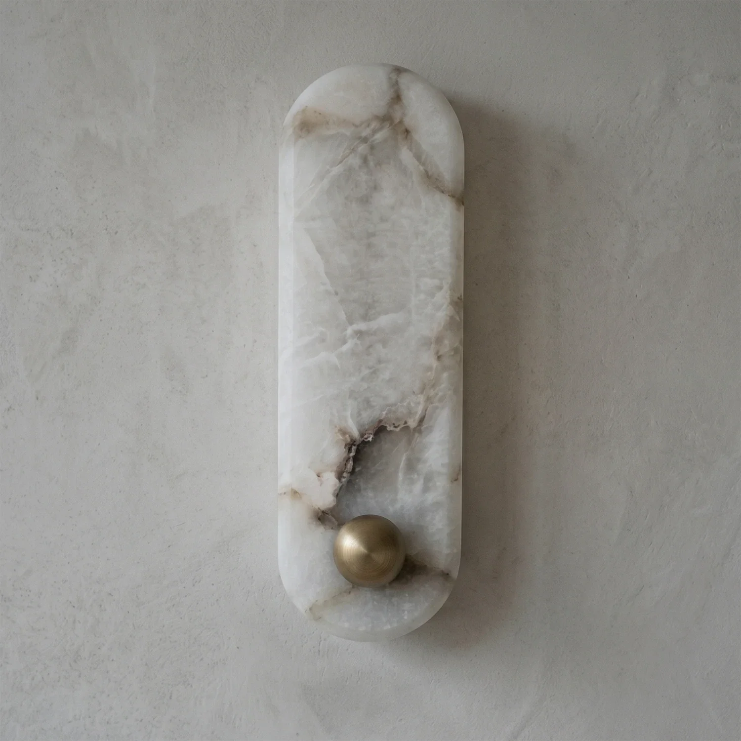 Contemporary Capsule Alabaster Wall Light by Bling Lighting Studio