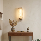 Contemporary Capsule Alabaster Wall Light by Bling Lighting Studio
