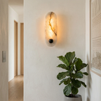 Contemporary Capsule Alabaster Wall Light by Bling Lighting Studio