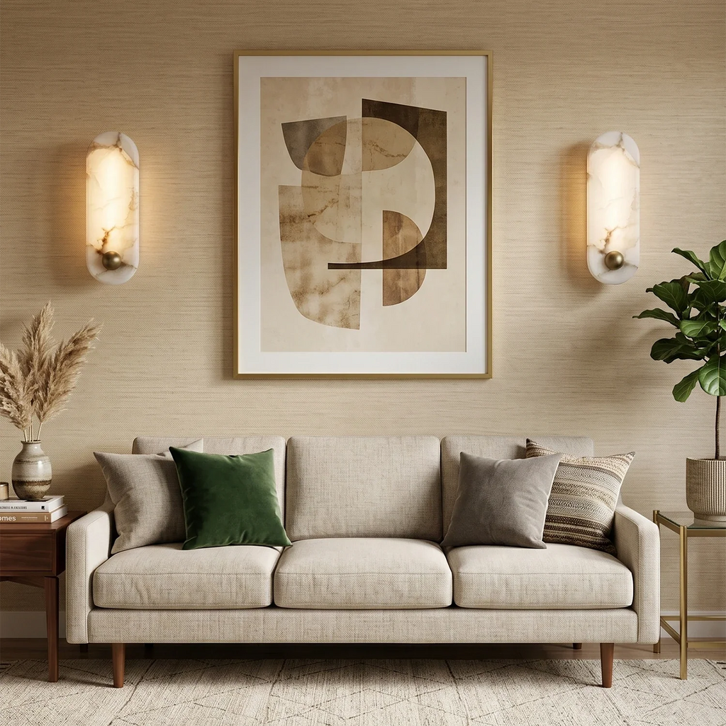 Contemporary Capsule Alabaster Wall Light by Bling Lighting Studio