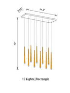 Contemporary Chandelier for High Ceiling Living Room & Foyer cascade cone pendant chandelier view