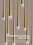 Contemporary Chandelier for High Ceiling Living Room & Foyer cascade pendant chandelier view