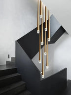 Contemporary Chandelier for High Ceiling Living Room & Foyer cone pendant chandelier detail view