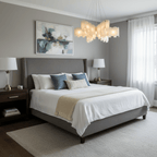 Contemporary Alabaster Cascade Tiered Chandelier material and finish detail