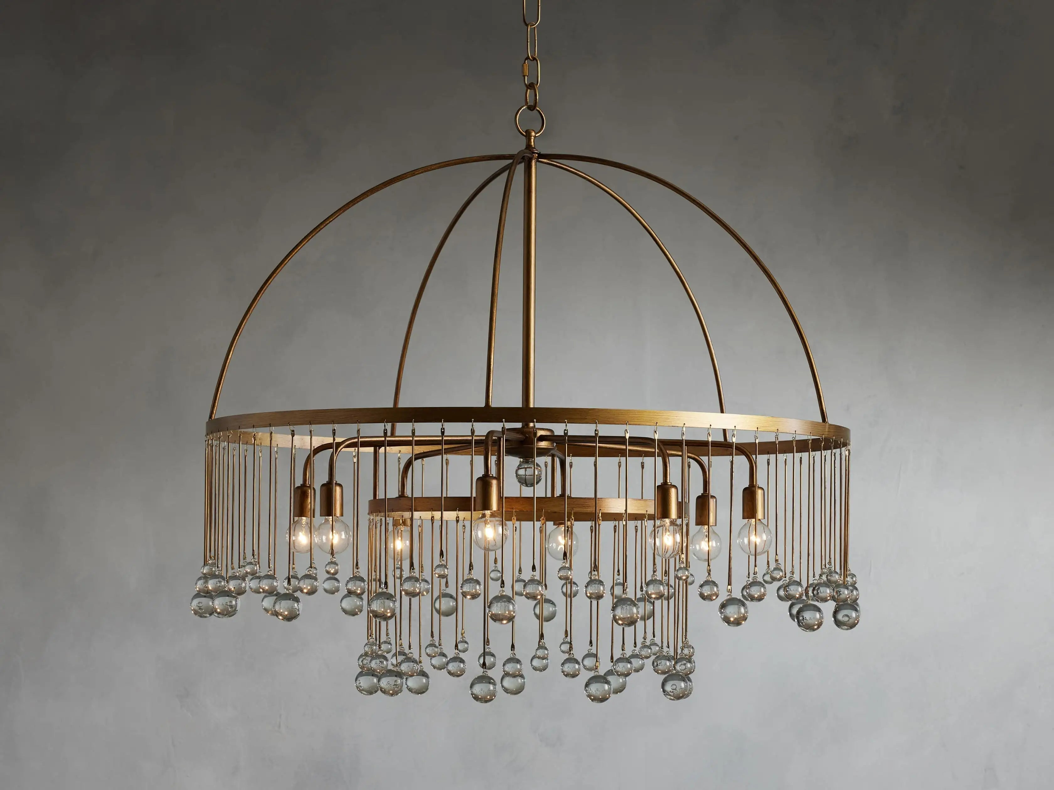 Contemporary Aubrey Crystal Ball Round Chandelier 5 Light / 8 Light product image