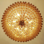 Contemporary Prism Murano Amber Glass Chandelier product image