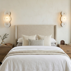 Cosmic Round Alabaster Wall Sconce by Bling Lighting Studio
