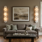 Cosmic Round Alabaster Wall Sconce by Bling Lighting Studio