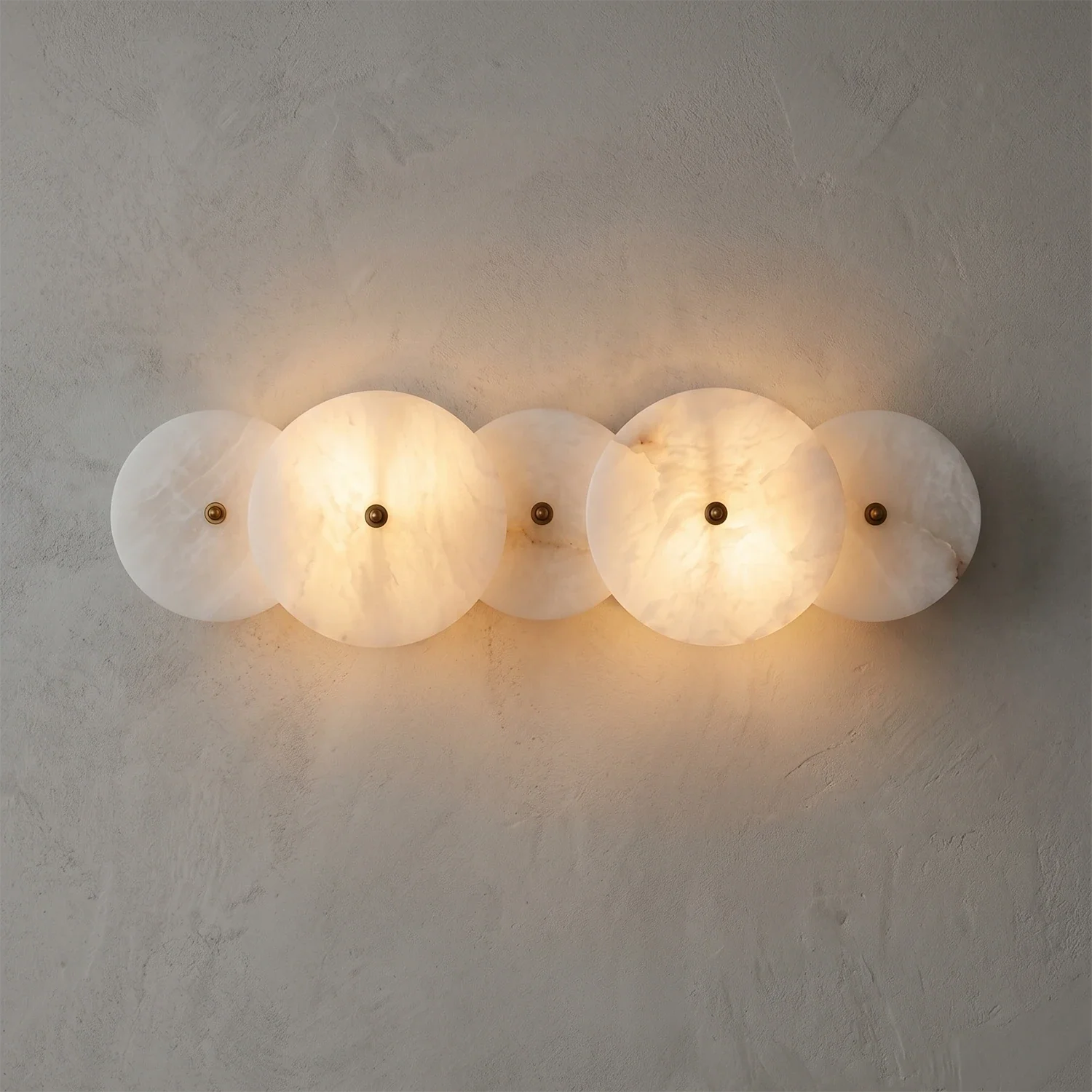 Cosmic Round Alabaster Wall Sconce by Bling Lighting Studio