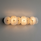 Cosmic Round Alabaster Wall Sconce by Bling Lighting Studio